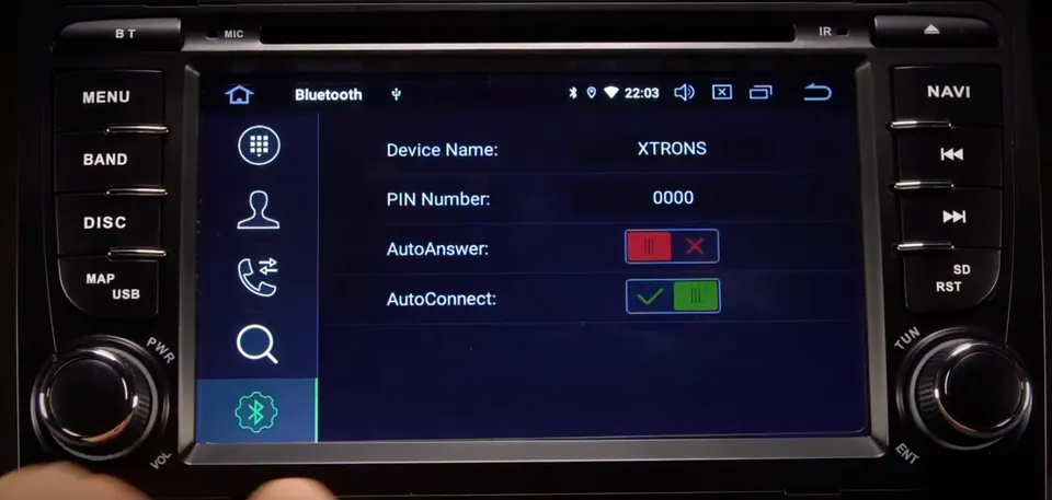 Bluetooth: Touchscreen car stereo