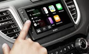Bluetooth: Hand using a car touchscreen