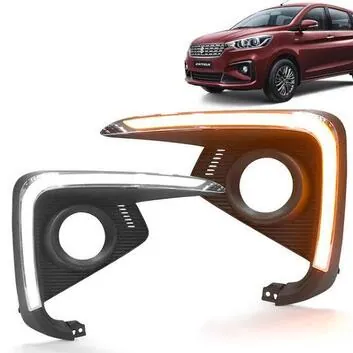Lights: Fog lamp with LED ring beside a car