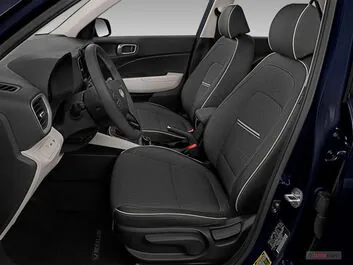 Seat Covers: Black seat covers in a car